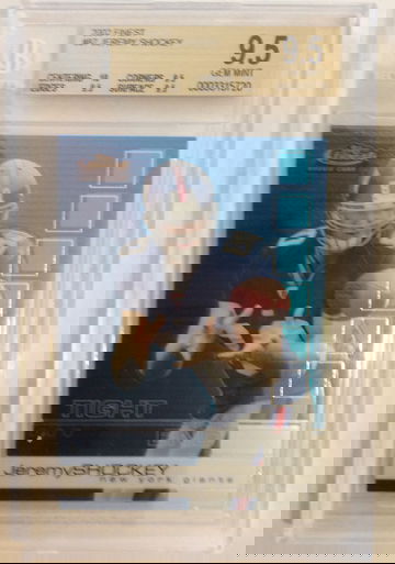 2002 Finest #87 Jeremy Shockey Rookie Rc BGS 9.5 GEM MINT TRUE GEM