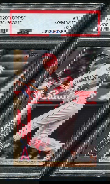 2020 Topps Baseball #1 Mike Trout Gold parallel /2020 PSA 10 Gem Mint