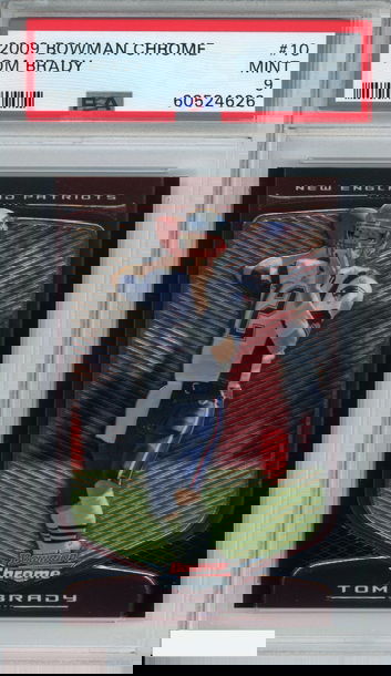 2009 BOWMAN CHROME TOM BRADY #10 NEW ENGLAND PATRIOTS PSA 9 MINT