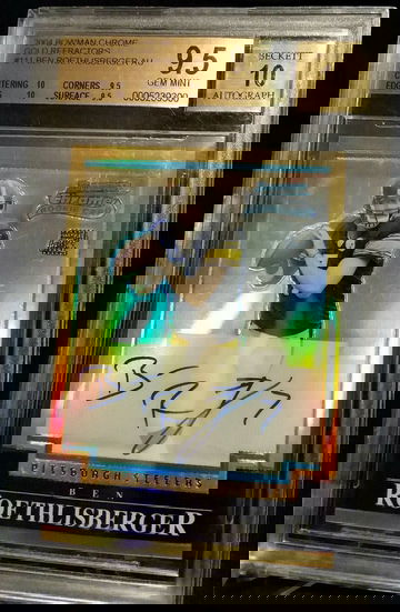 2004 Bowman Chrome Ben Roethlisberger Gold Refractor Auto SSP RC #2/50 