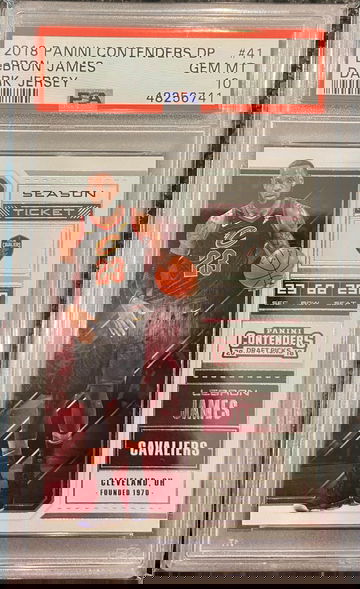 2018 Panini Contenders Draft Picks #41 Lebron James Dark Jersey PSA 10 🔥