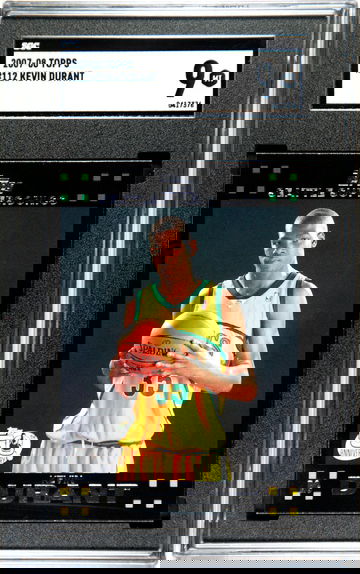 Kevin Durant 2007-08 Topps #112 RC Black Border Rookie MINT SGC 9