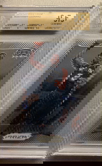 KAWHI LEONARD PANINI PRIZM RC #209 BGS 9.5 GEM MINT