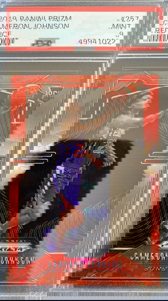 2019 Cameron Johnson Prizm Red Ice Rookie PSA 9