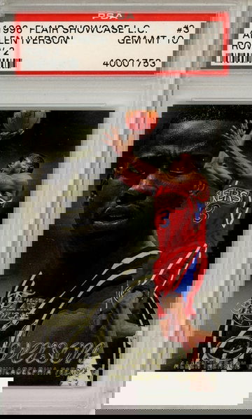 1996 FLAIR SHOWCASE LEGACY COLLECTION ALLEN IVERSON #3 ROW 2 PSA 10 RC