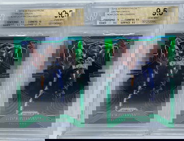 2019 Zion Williamson Green Prizm BGS 9.5 Gem Mint Lot (2)