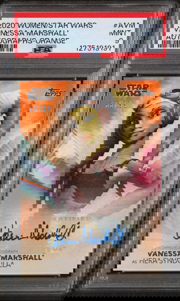 2020 Topps Women of Star Wars Autographs Orange Vanessa Marshall #AVM /99 PSA 9