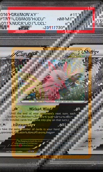 2016 Pokemon XY Steam Siege Cosmos-2017 Knock Out Collection Shiftry #11 PSA 8