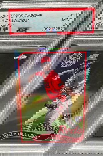 2024 Topps Chrome Elly De La Cruz 1989 Topps PSA 9