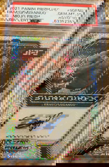 2021 UFC Panini Prizm Francis Ngannou MOJO 1st Auto #19/25 PSA 10/10 POP 1