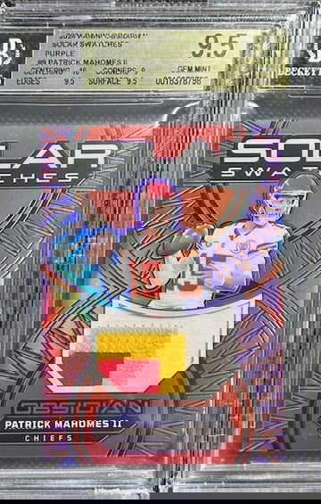 2024 Panini Obsidian Solar Swatches Patrick Mahomes II SS-PMS Purple /49 BGS 9.5