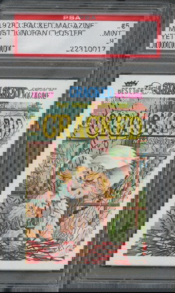 1978 Fleer Cracked Magazine #5 Most Ignorant Poster Yet! PSA 9 Mint