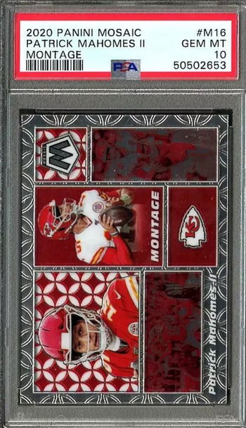 2020 mosaic montage patrick mahomes psa 10