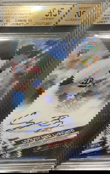 Cody Bellinger Blue Wave Refractor Auto /75 True Gem Plus 