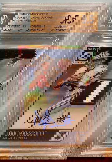 DAK PRESCOTT 2016 Donruss Optic Rookie Patch Auto. #11/20 BGS 9.5