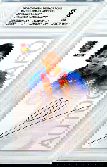 2004-05 Panini Megacracks Lionel Messi BGS 9