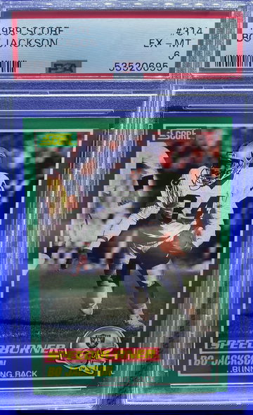 1989 Score Football #314 Bo Jackson Speedburner Los Angeles Raiders PSA 6 EX-MT