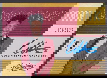 2018-19 Absolute Draft Day Ink Level One Collin Sexton Cavaliers AUTO 36/125