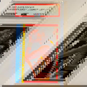 Kareem Abdul-Jabbar 1987-88 Fleer Sticker PSA 8