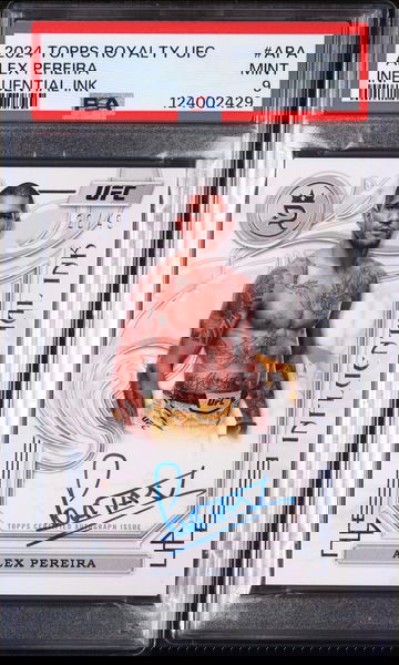 2024 Topps Royalty UFC Influential Ink Alex Pereira #APA /49 PSA 9