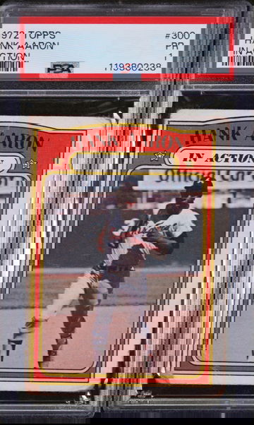 1972 Topps In Action Hank Aaron #300 PSA 1