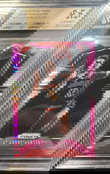 2019-20 Panini Prizm De’Andre Hunter 251 Pink Pulsar #/42 BGS 9.5 GEM MINT
