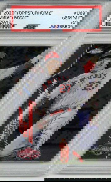 2020 TOPPS CHROME UPDATE #U69 MIKE TROUT BASEBALL CARD ANGELS PSA 10 LOW POP