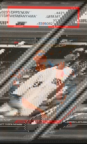 2023 TOPPS NOW MLB VICTOR WEMBANYAMA #472 RC ROOKIE PSA 10