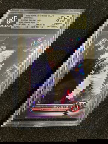 2022 Bowman Chrome 1st Brooks Lee #BDC153 Purple Sapphire #3/10 BGS 9.5 True Gem