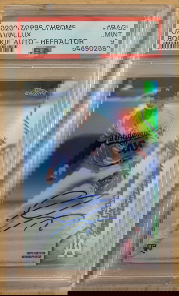 Gavin Lux 2020 Topps Chrome RC Auto Rookie Autograph RA-GL PSA 9 Mint