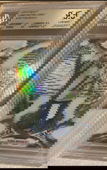 2015 Topps Finest Camo Tom Brady BGS 9.5