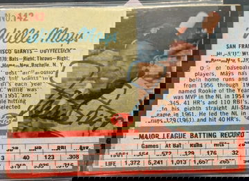 1962 Post Cereal Willie Mays #142 Hand Cut PSA Questioned Auto Auth