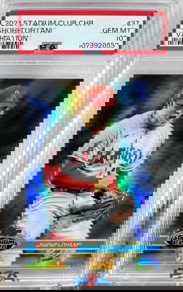 2021 Stadium Club Chrome Shohei Ohtani #37 Variation PSA 10