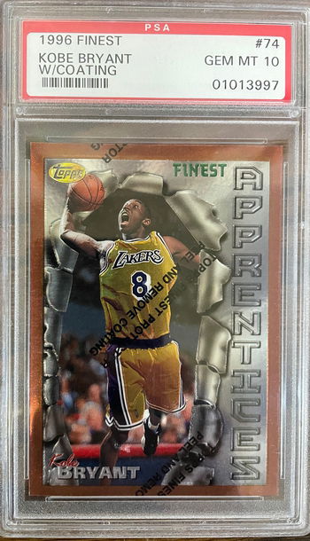 1996 Kobe Bryant Finest w/ Coating PSA 10 