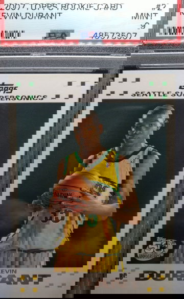 2007 Topps Kevin Durant White Border PSA 9