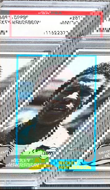 1981 Topps #261 Rickey Henderson PSA 9