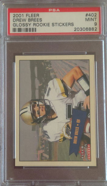 2001 Fleer Glossy Sticker Drew Brees #402