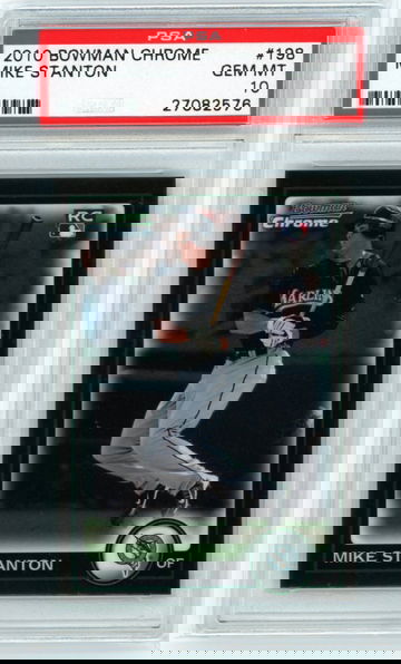2010 Bowman Chrome #198 Mike (Giancarlo) Stanton Rookie PSA 10 GEM MINT!