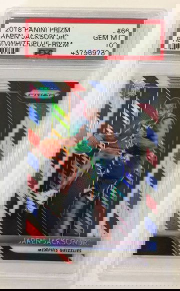 2018-19 Prizm Jaren Jackson Jr Red White Blue Prizm Rookie card #66 PSA 10 GEM MINT