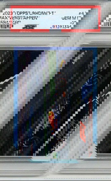 2023 TOPPS CHROME F1 REFRACTOR #4 MAX VERSTAPPEN PSA 10 LOW POP VERY RARE