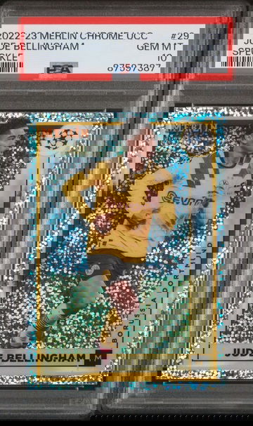 2022-23 Merlin Chrome UCC Jude Bellingham Speckle Gem Mint PSA 10