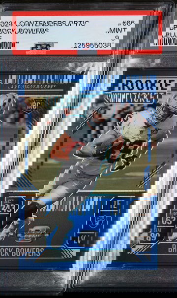 2024 Panini Contenders Optic Blue Brock Bowers #66 /99 PSA 9