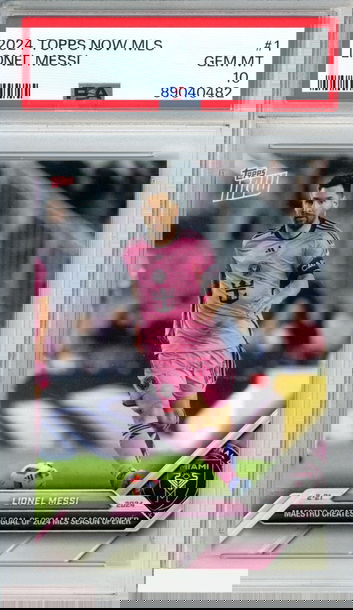 2024 TOPPS NOW MLS LIONEL MESSI #1 INTER MIAMI PSA 10 GEM MT