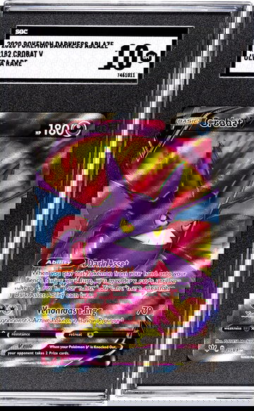 2020 Pokémon Sword & Shield Darkness Ablaze Full Art Crobat #182/189 V SGC 10