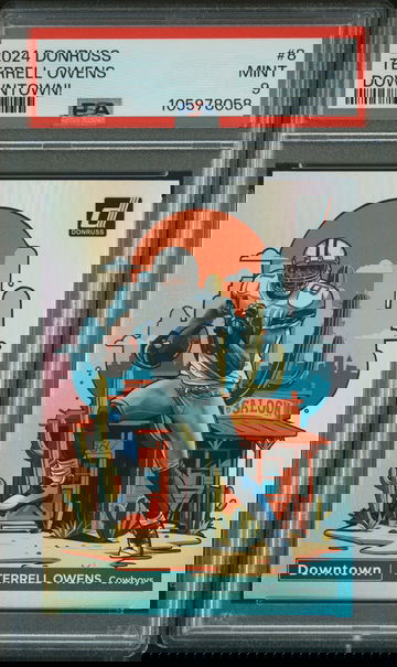 2024 Panini Donruss Downtown Terrell Owens #8 PSA 9