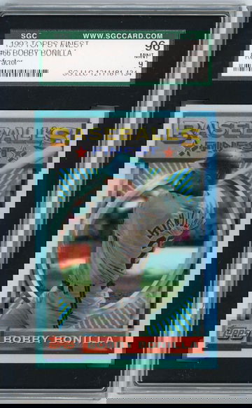 1993 TOPPS FINEST REFRACTOR #66 BOBBY BONILLA GRADED SGC 96 MINT 9