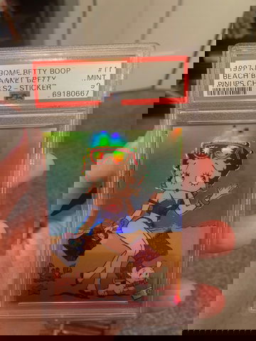 1997 Krome Betty Boop Beach Blanket Betty Sticker #11 PSA 9