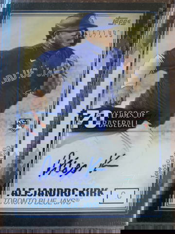 2021 Topps Alejandro Kirk RC Auto 70 years of Baseball