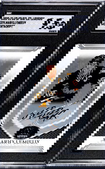 2020-21 Upper Deck SP Signature Edition L egends Silver Script #325 Mario Lemieux SGC 9.5