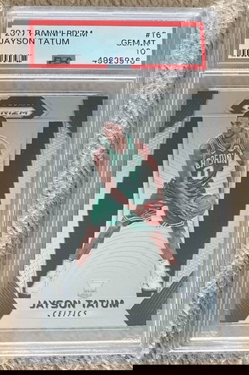 2017-18 Panini Prizm Jayson Tatum PSA 10 Rookie #16